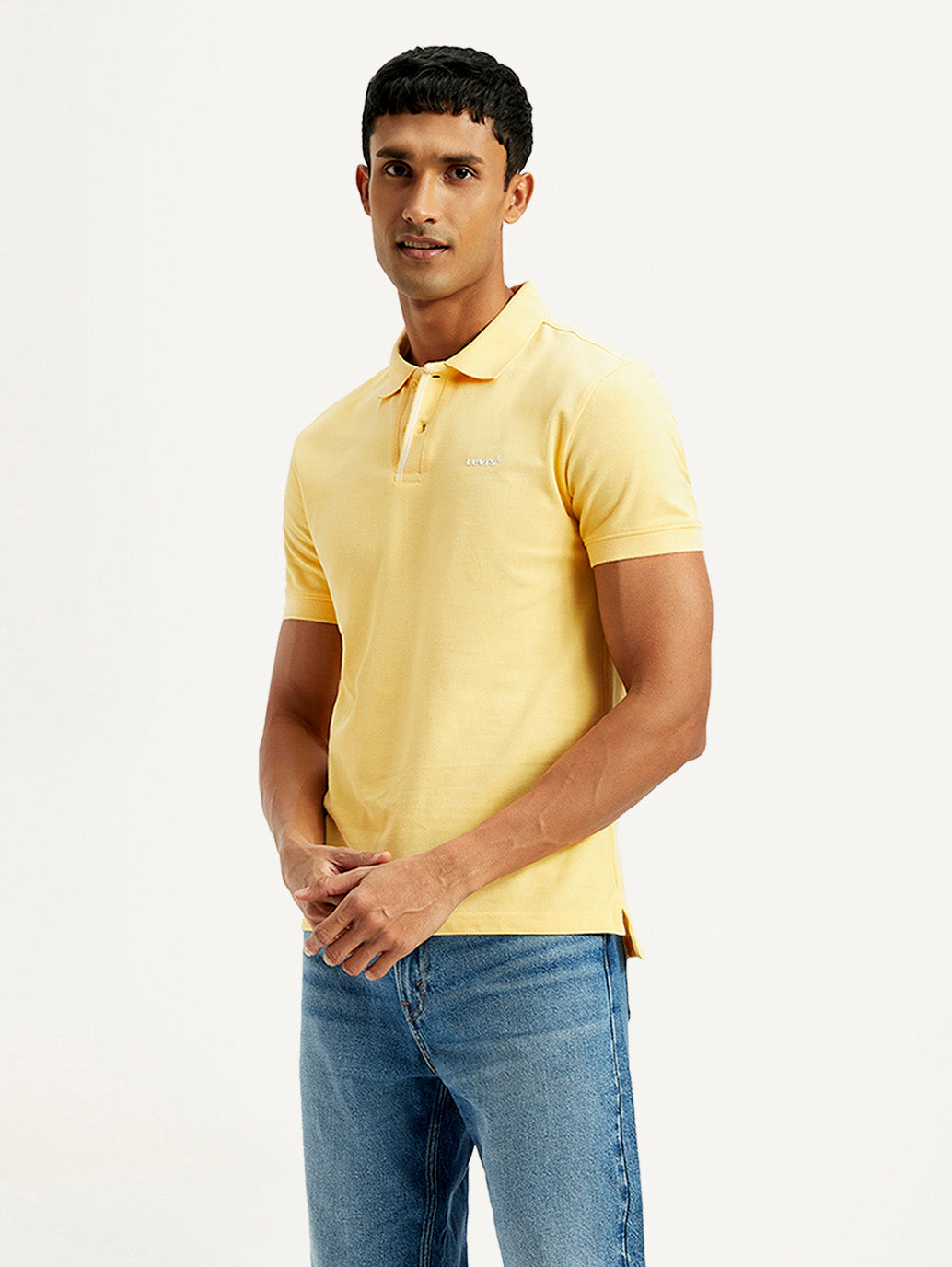 Men's Solid Slim Fit Polo T-shirt