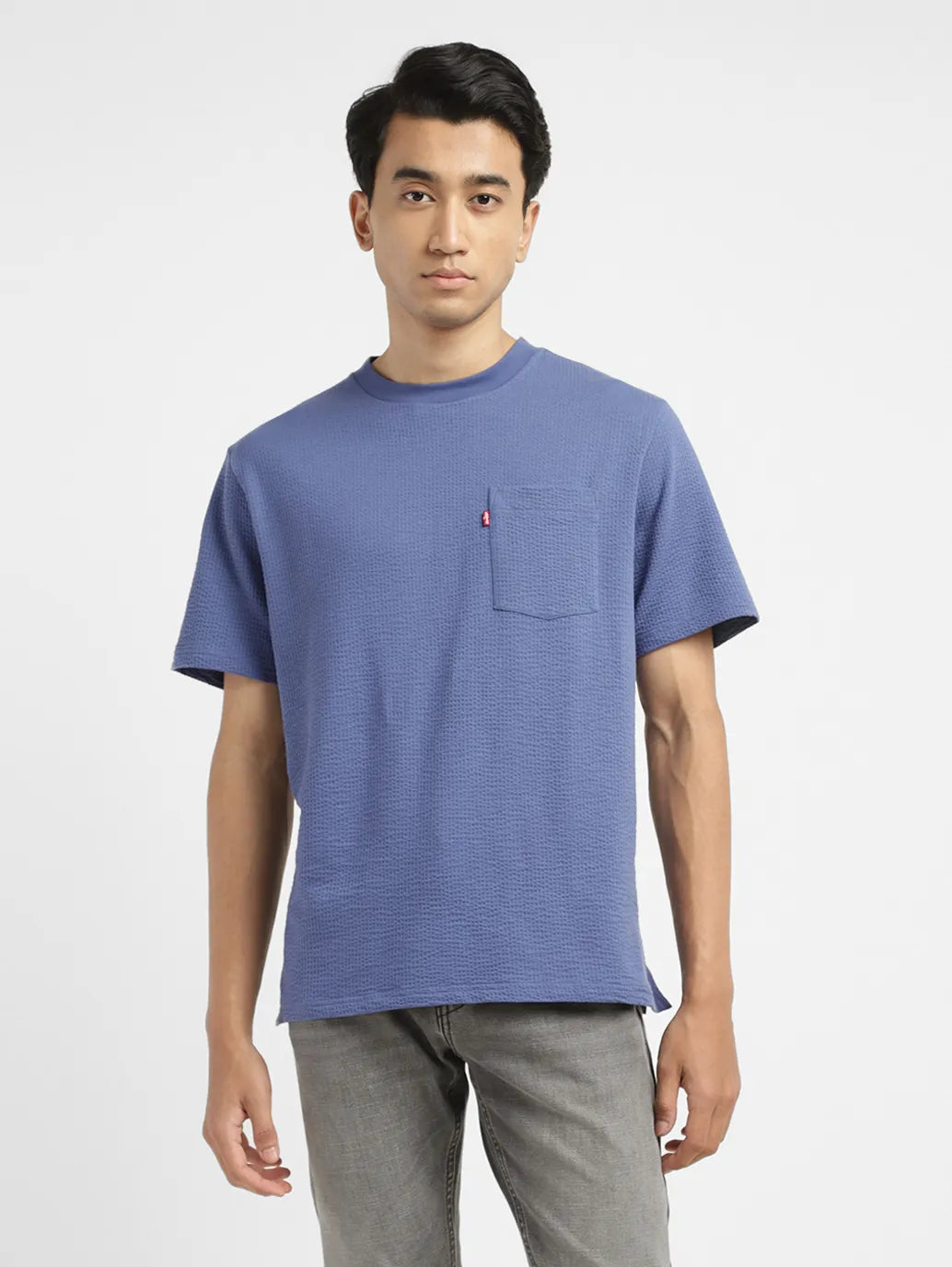 Men's Textured Round Neck T-shirt