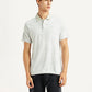 Men's Solid White Slim Fit Polo T-shirt - Front View