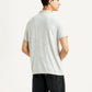 Men's Solid White Slim Fit Polo T-shirt - Back View