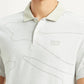 Men's Solid White Slim Fit Polo T-shirt - Detail View