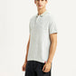 Men's Solid White Slim Fit Polo T-shirt - Side View