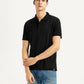 Men's Brand Logo Black Slim Fit Polo T-shirt - Styleshot View