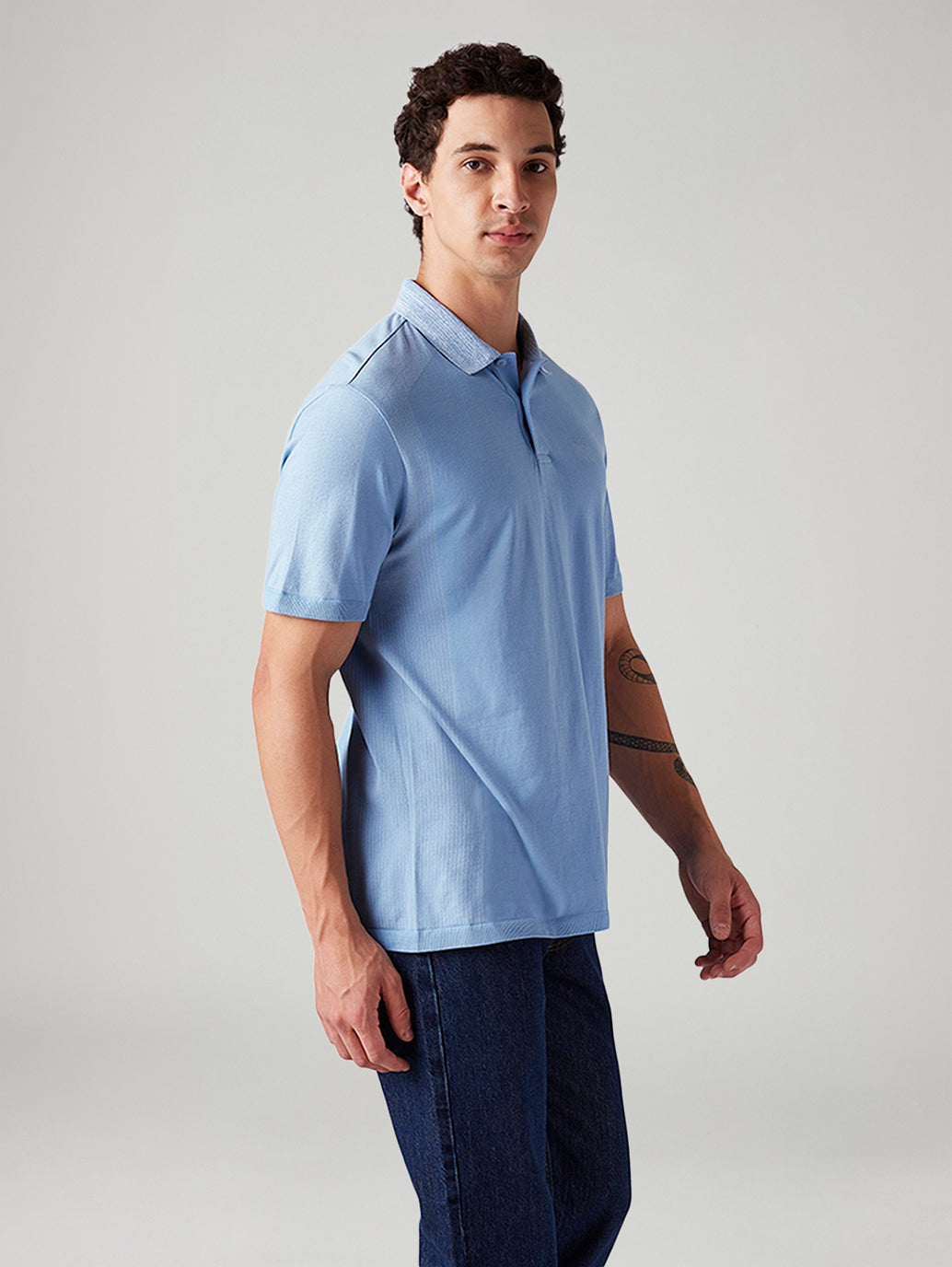 Men's Logo Printed Slim Fit Polo T-Shirt - 20 View