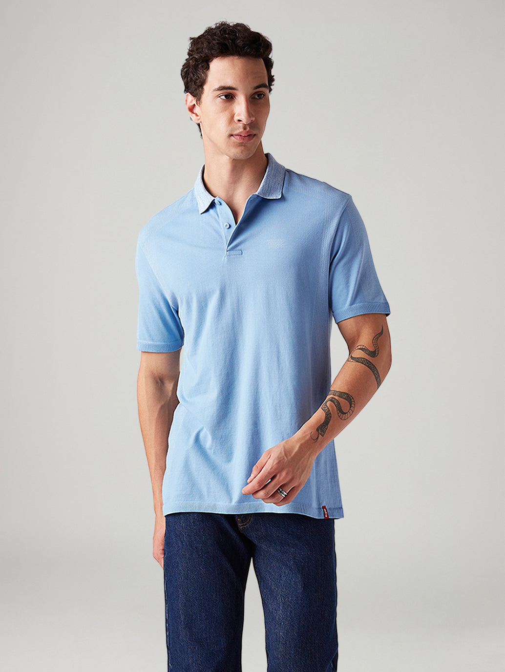 Men's Logo Printed Slim Fit Polo T-Shirt - 20 View