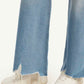 Women's High Rise Ribcage Light Blue Bell Bottom Jeans