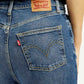 Women's Blue Ribcage Bell Bottom Wide Leg Fit Mid Rise Jeans - Detail View