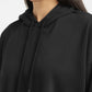 Women's Brand Logo Black And White Hooded Sweatshirt