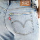 Women's Blue Wedgie Straight Fit Mid Rise Jeans - Detail View