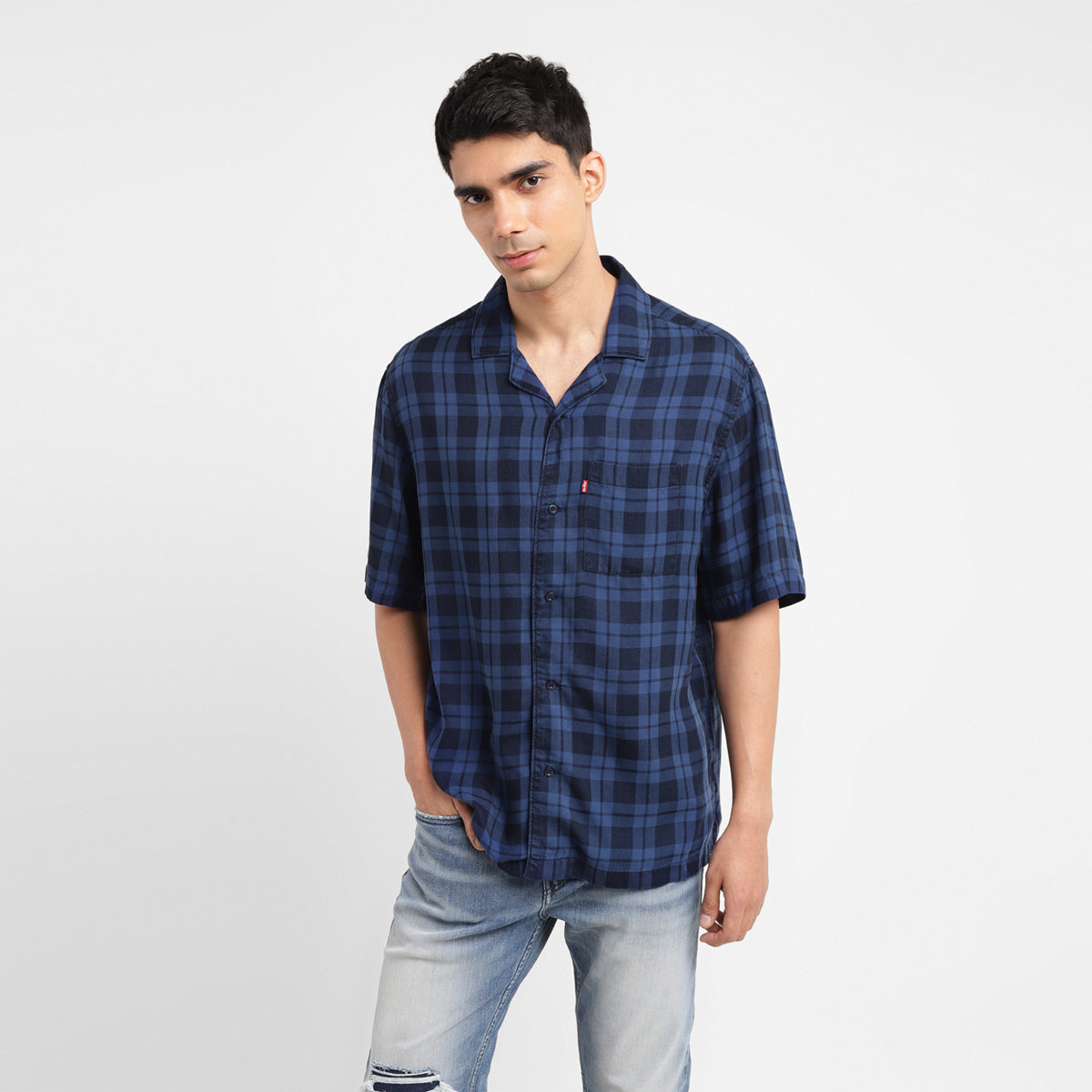 Men's Checkered Relaxed Fit Shirt