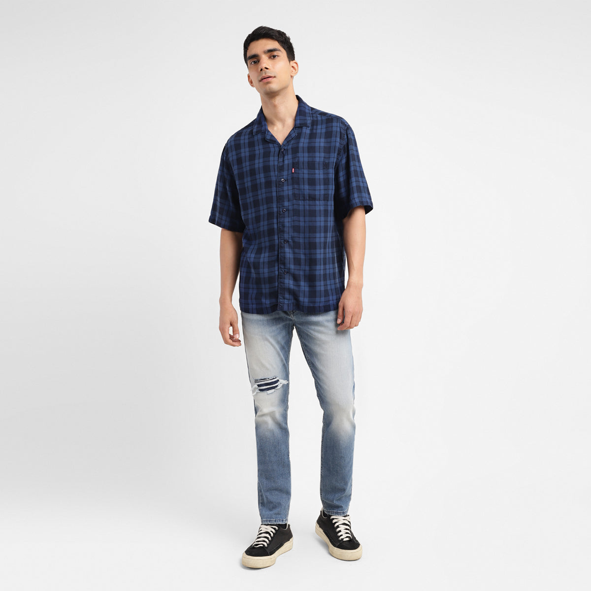 Men's Checkered Relaxed Fit Shirt