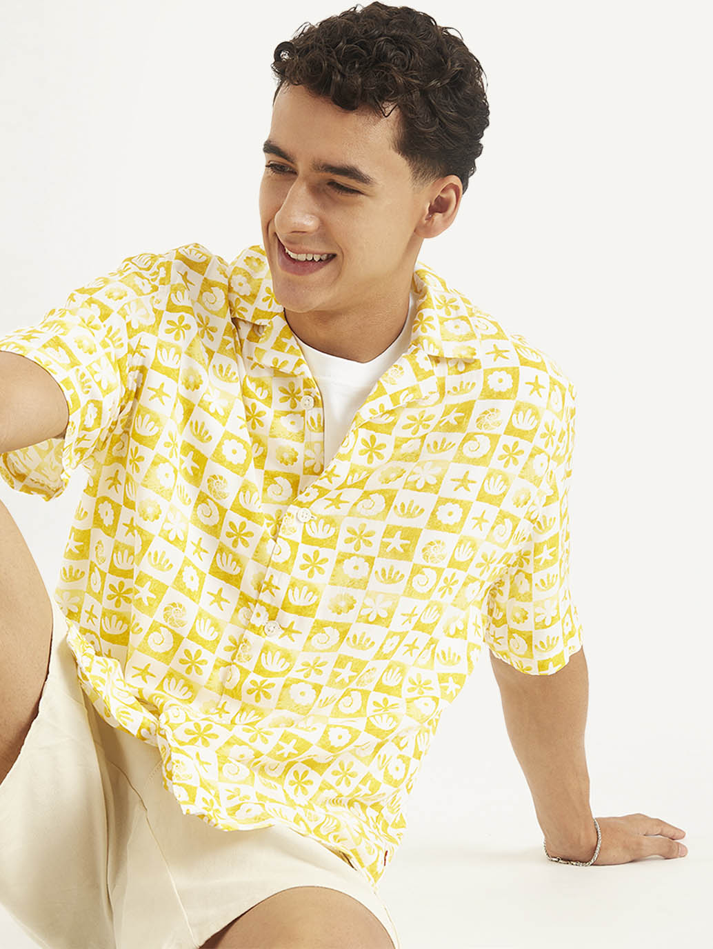 Men's Printed Relaxed Fit Camp Shirt