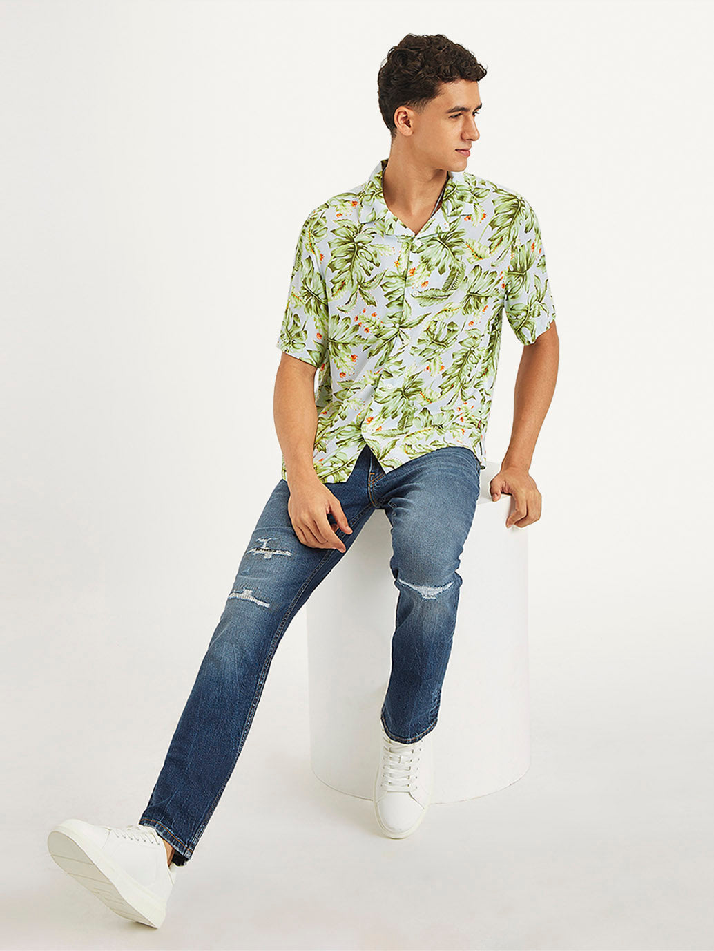 Men's Tropical Regular Fit Camp Shirt