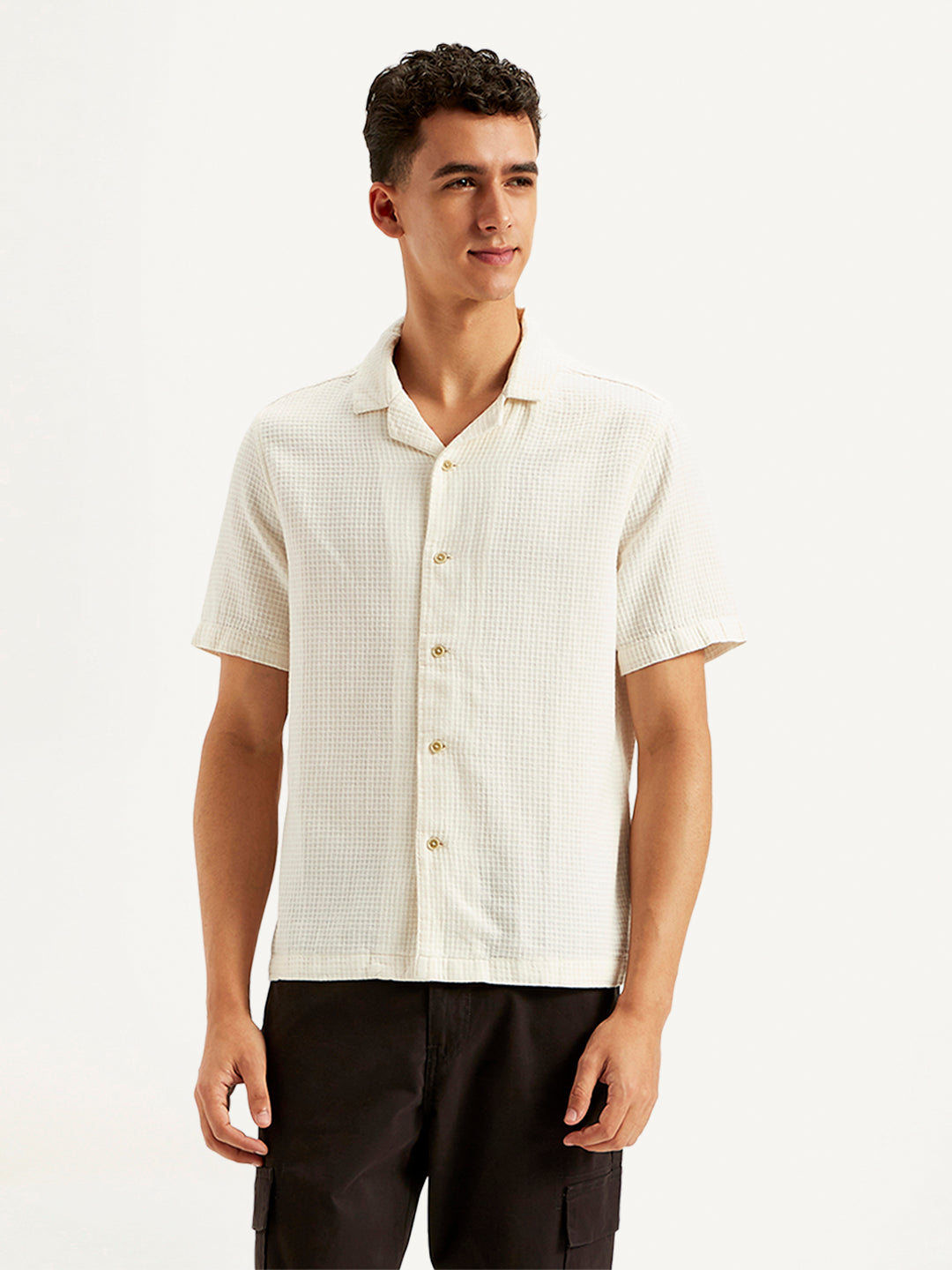 Men's Textured Regular Fit Shirt