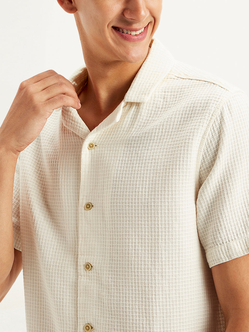 Men's Textured Regular Fit Shirt