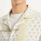 Men's Printed Resort Collar Relaxed Fit Linen Shirt - Detail View