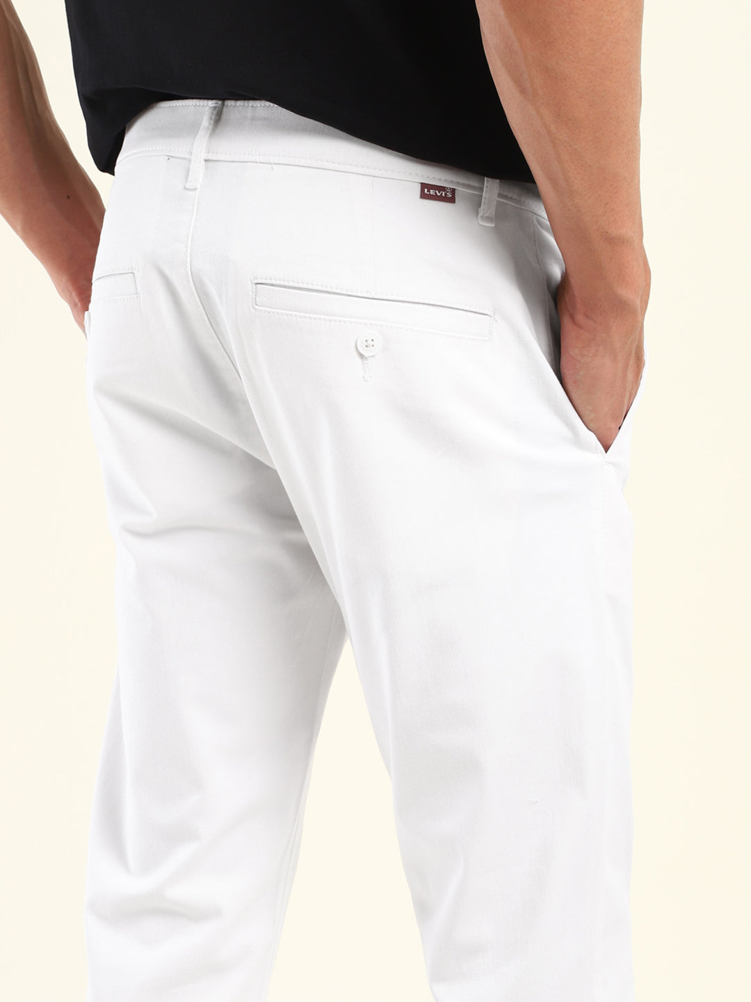 Men's 511 Slim Fit Off-White Chinos - BackDetails View