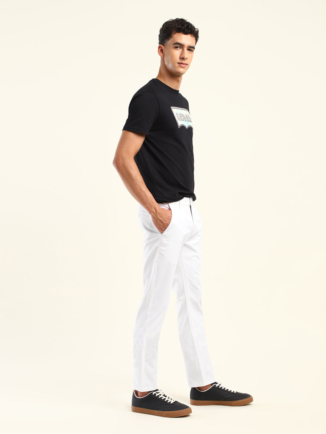 Men's 511 Slim Fit Off-White Chinos - Side View