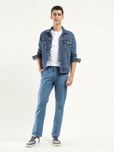 Men's Blue Slim Fit Chinos