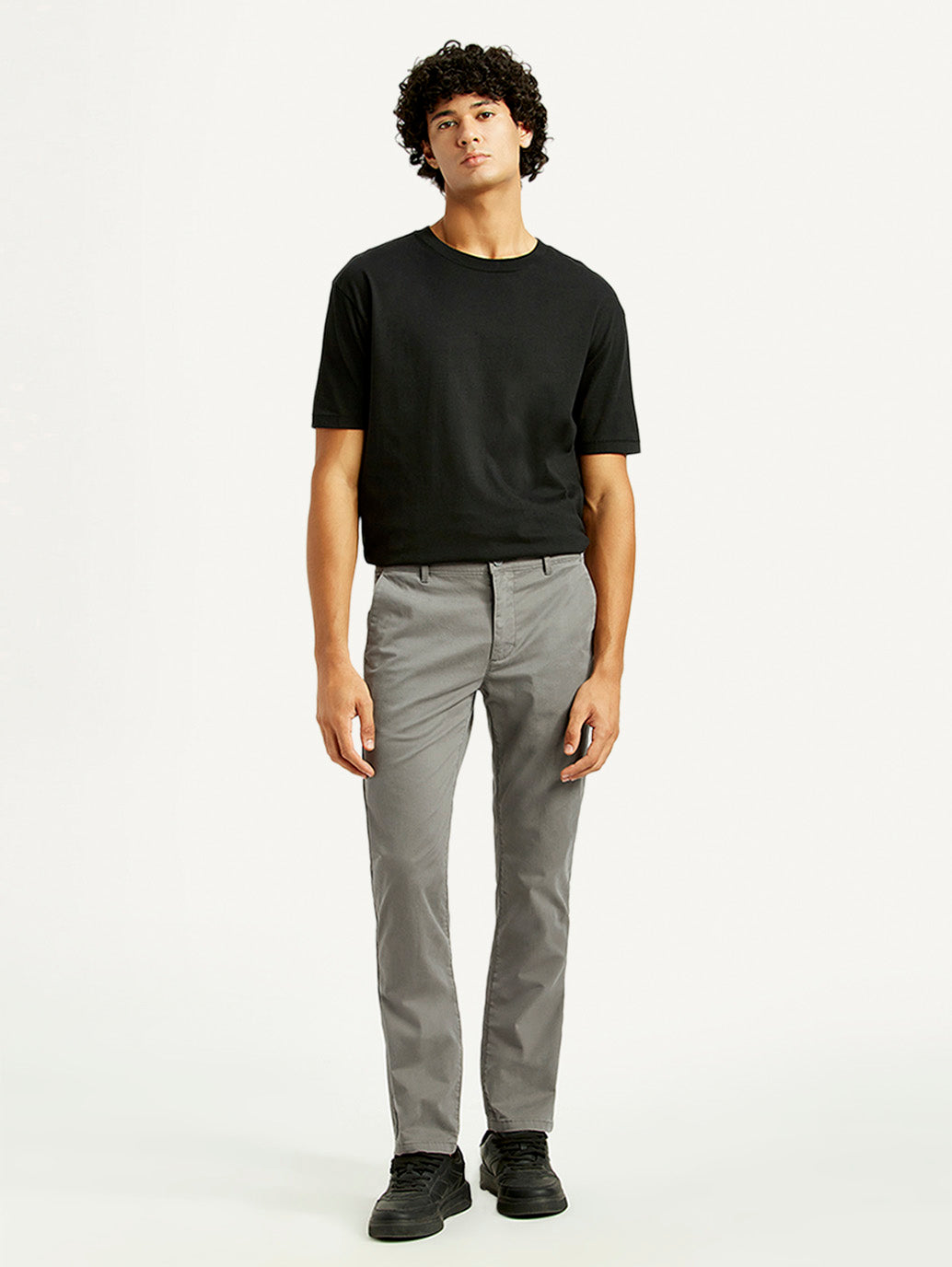 Men's 511 Grey Slim Fit Mid Rise Chinos - Front View