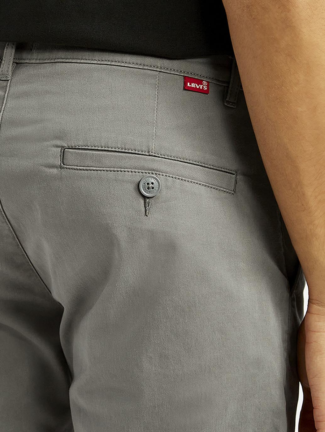 Men's 511 Grey Slim Fit Mid Rise Chinos - Detail View