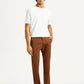 Men's 511 Brown Slim Fit Mid Rise Chinos - Front View