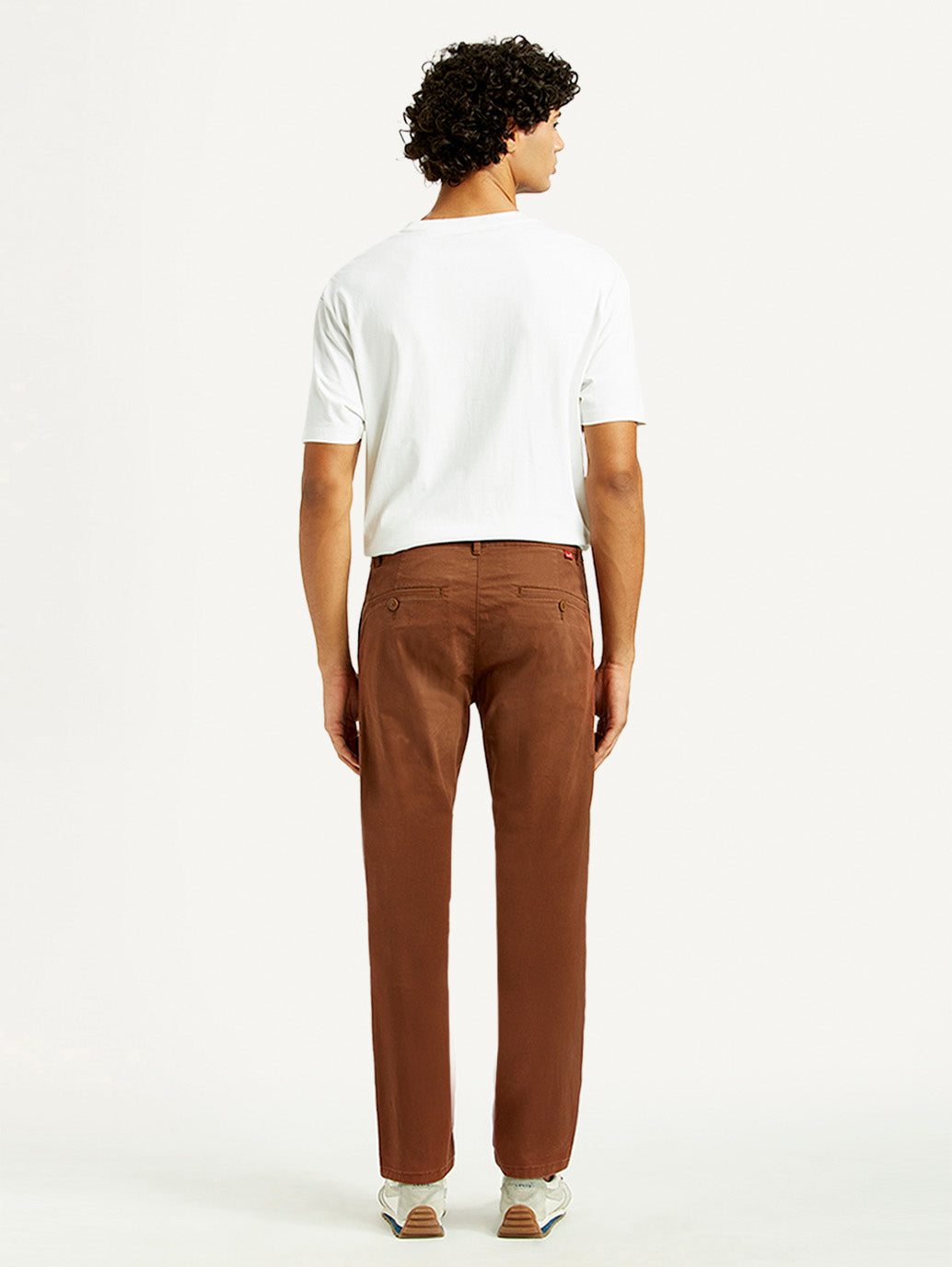 Men's 511 Brown Slim Fit Mid Rise Chinos - Back View