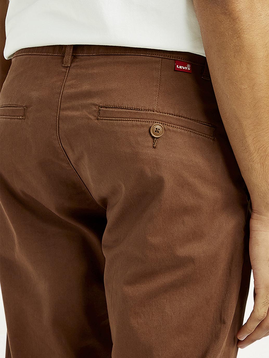 Men's 511 Brown Slim Fit Mid Rise Chinos - Detail View