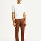 Men's 511 Brown Slim Fit Mid Rise Chinos - Side View