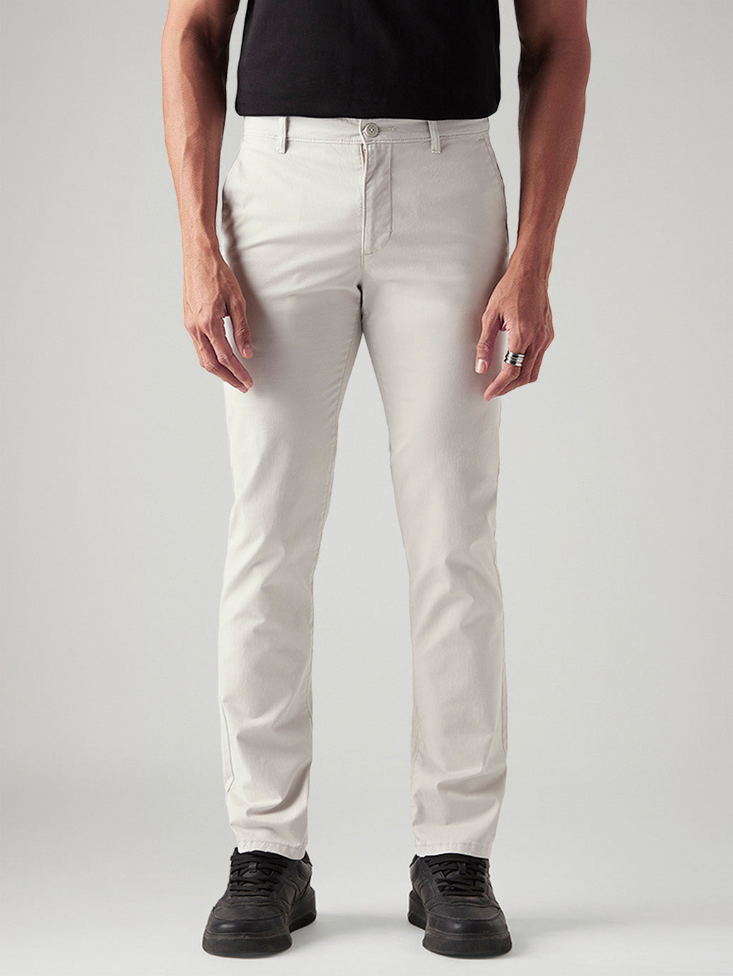 Men's 511 Off White Slim Fit Mid Rise Chinos - Front View