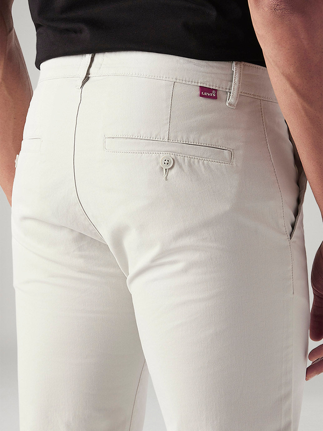 Men's 511 Off White Slim Fit Mid Rise Chinos - Detail View