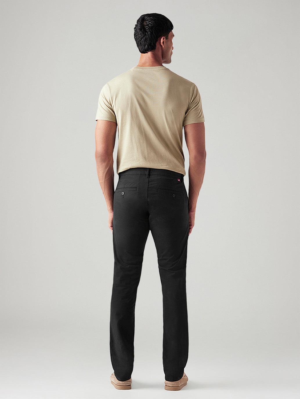 Men's 511 Black Slim Fit Mid Rise Chinos - Back View