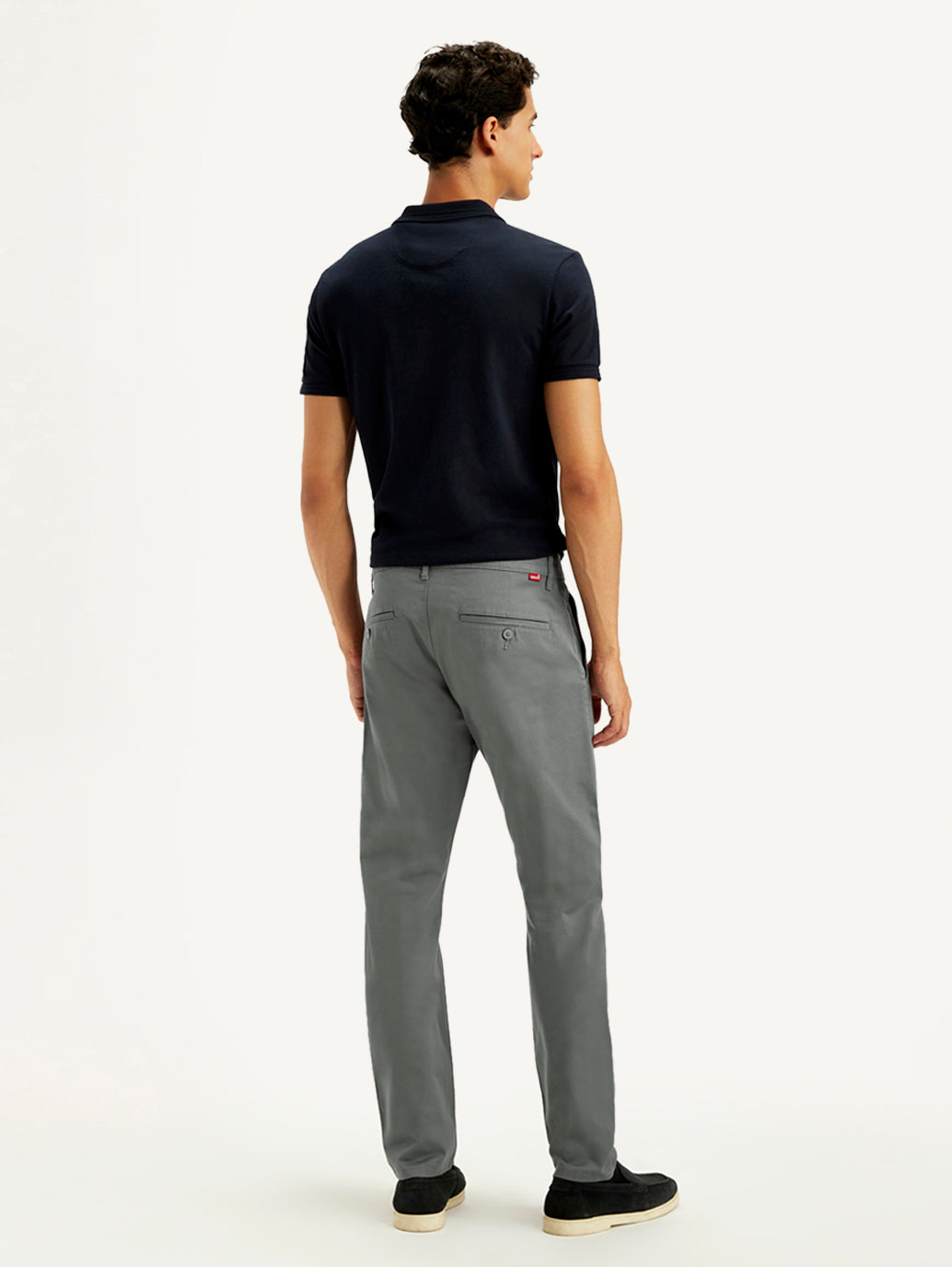 Men's Grey Slim Tapered Fit Chinos - 181c0da8-9b81-40e8-a404-e683b0caa1c1 View