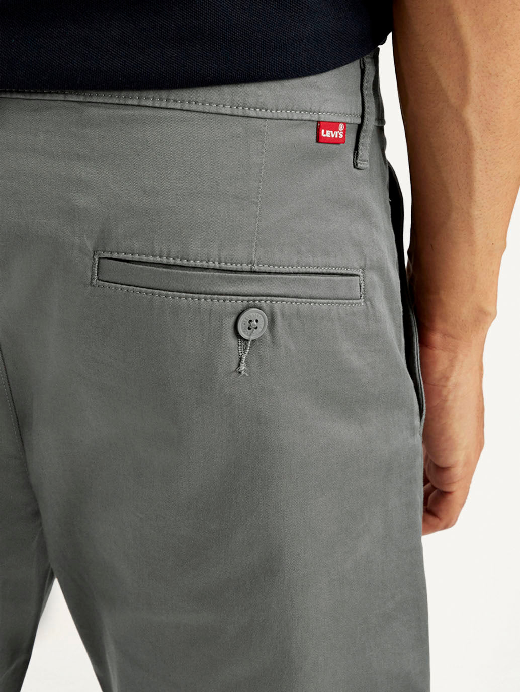 Men's Grey Slim Tapered Fit Chinos - 6b30af45-d2b1-4b77-84ac-234c3157d940 View