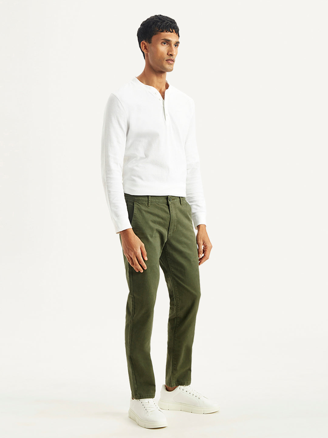 Men's Olive Slim Fit Chinos