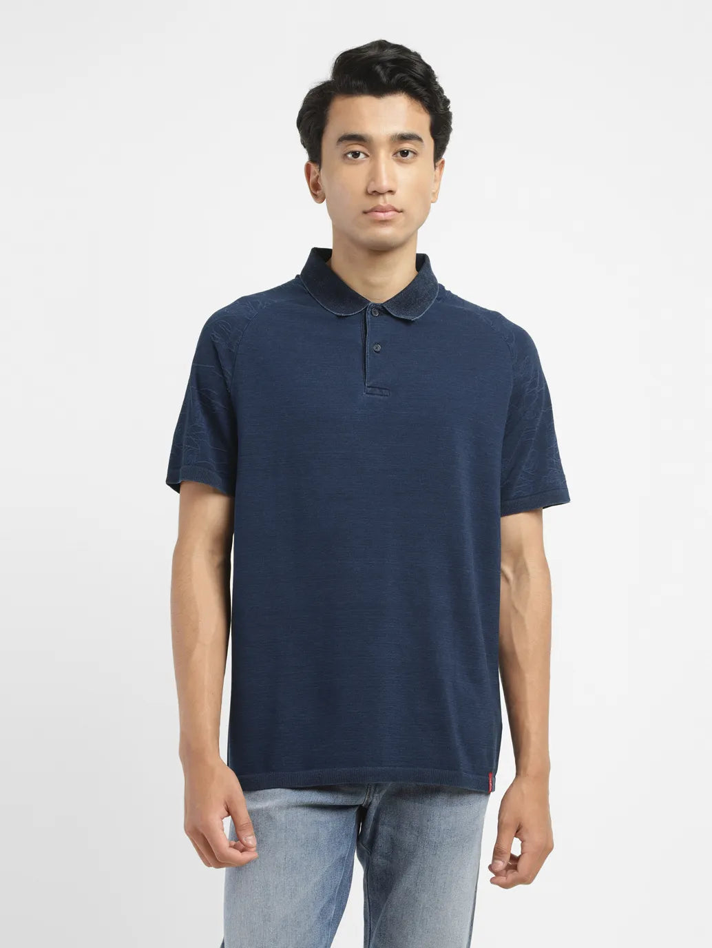 Men's Brand Logo Slim Fit Polo T-shirt
