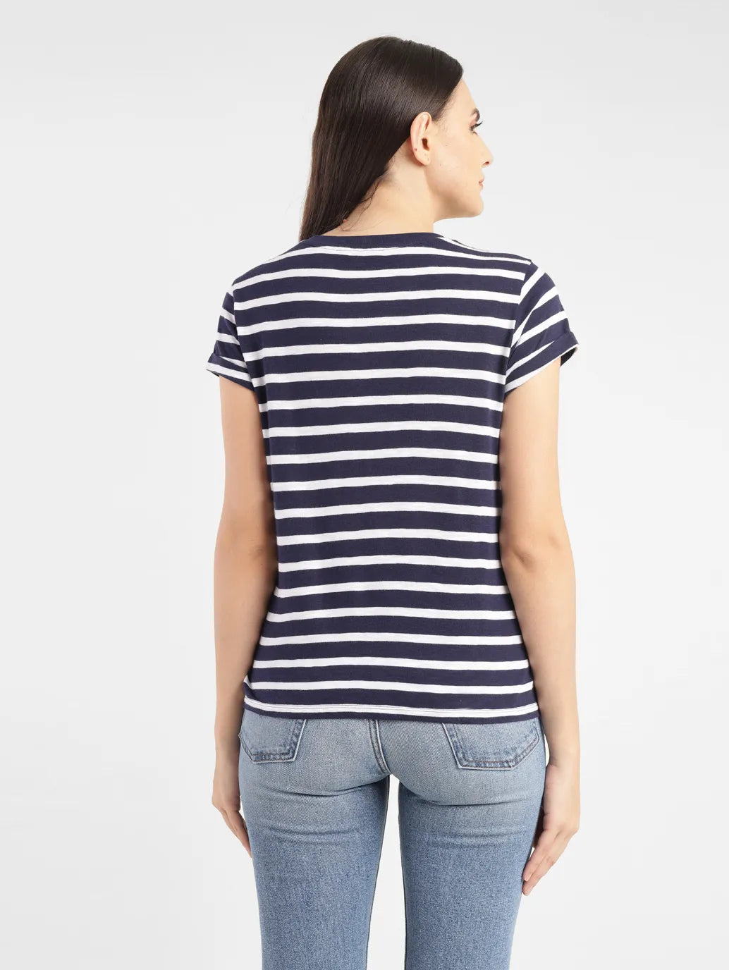 Women's Striped Crew Neck T-shirt - 88621a76-cd5b-4078-be6f-10b3a765f426 View