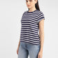 Women's Striped Crew Neck T-shirt - 33d279a6-0fd9-4d54-bfd0-0c9afc8259d0 View
