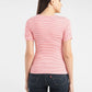 Women's Striped Round Neck T-shirt