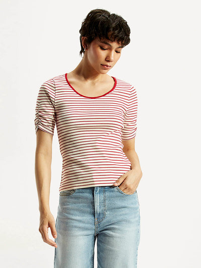levi's Women's Striped Slim Fit T-Shirt-picture-31