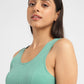 Women's Solid Green Scoop Neck Crop Top - e0ddf8cb-6745-449b-8a27-64acdfe3029e View