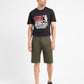 Men's Olive Tapered Shorts