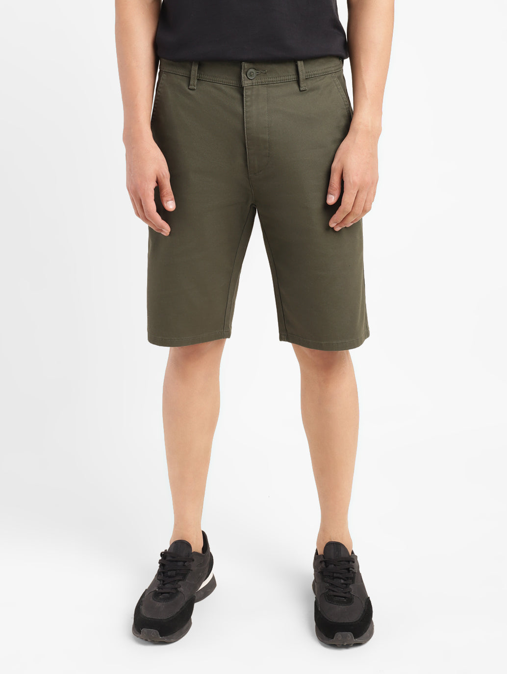 Men's Olive Tapered Shorts