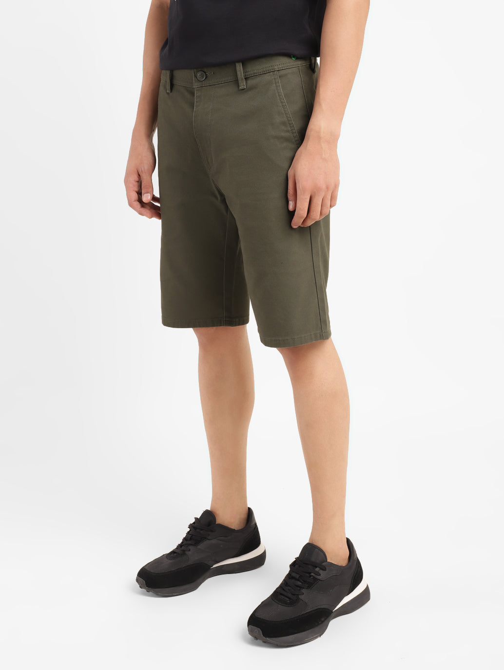 Men's Olive Tapered Shorts