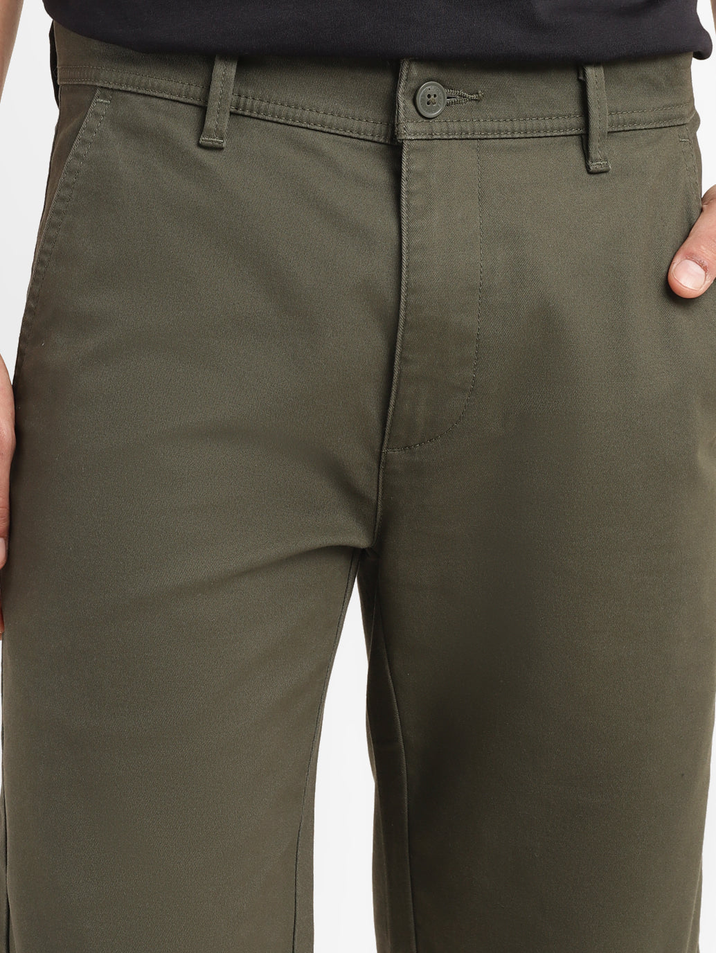 Men's Olive Tapered Shorts