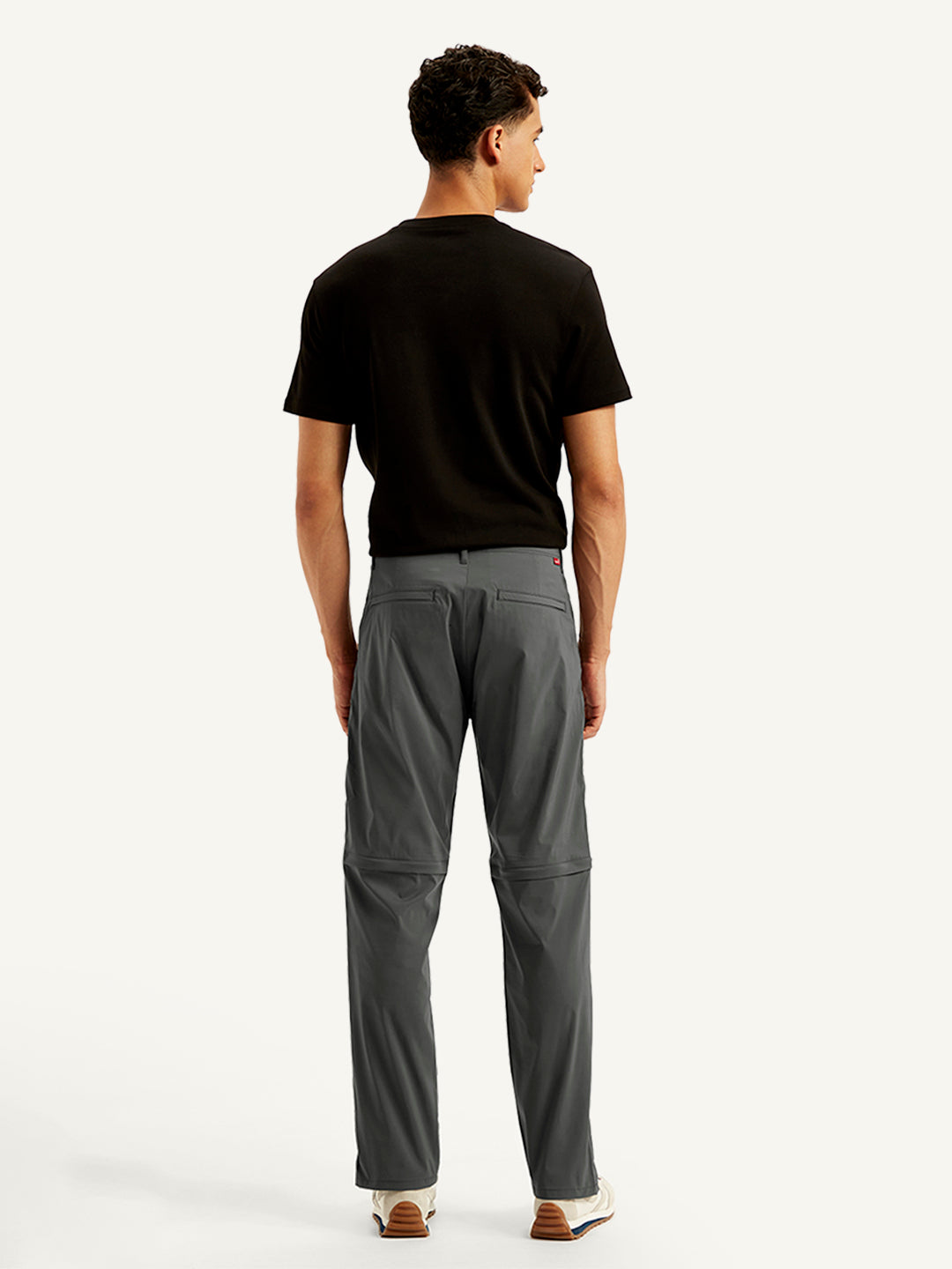 Men's Grey Regular Fit Trousers