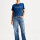 Women's Mid Rise 94 Baggy Wide Leg Blue Jeans