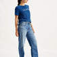 Women's Mid Rise 94 Baggy Wide Leg Blue Jeans