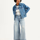 Women's Mid Rise 94 Baggy Wide Leg Blue Jeans