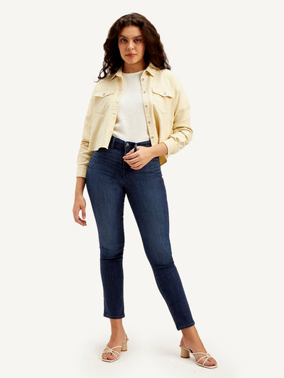 levi's Women's Redloop 724 Blue Straight Fit Mid Rise Jeans-picture-23